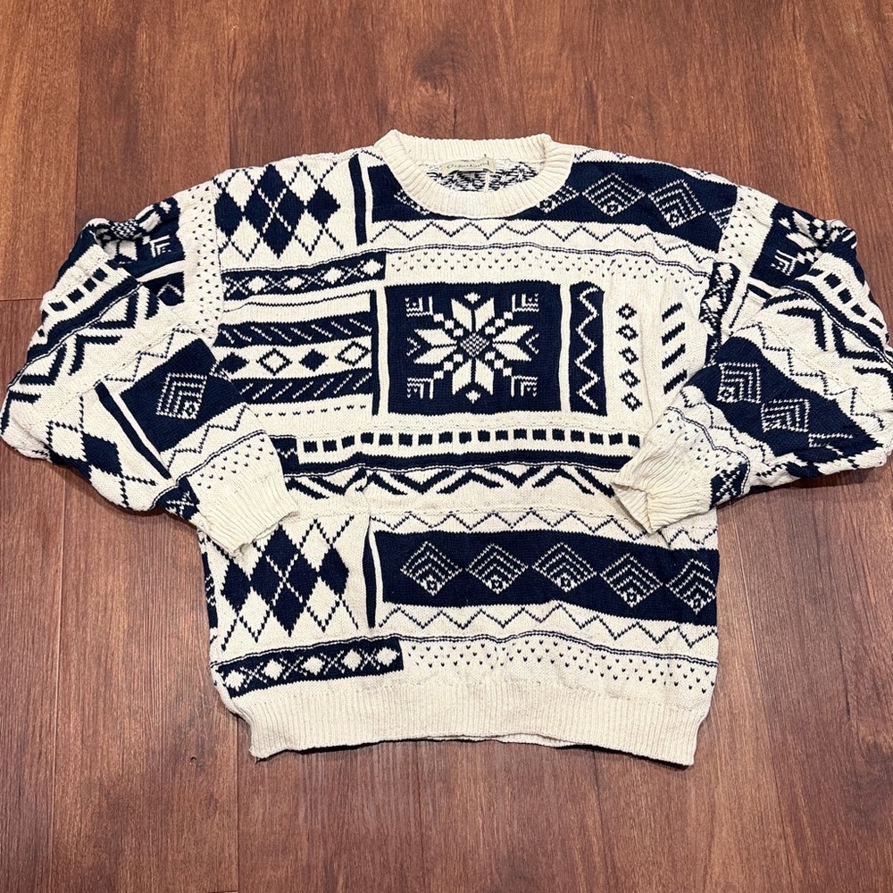 Vintage Greatland Geometric Knit Sweater